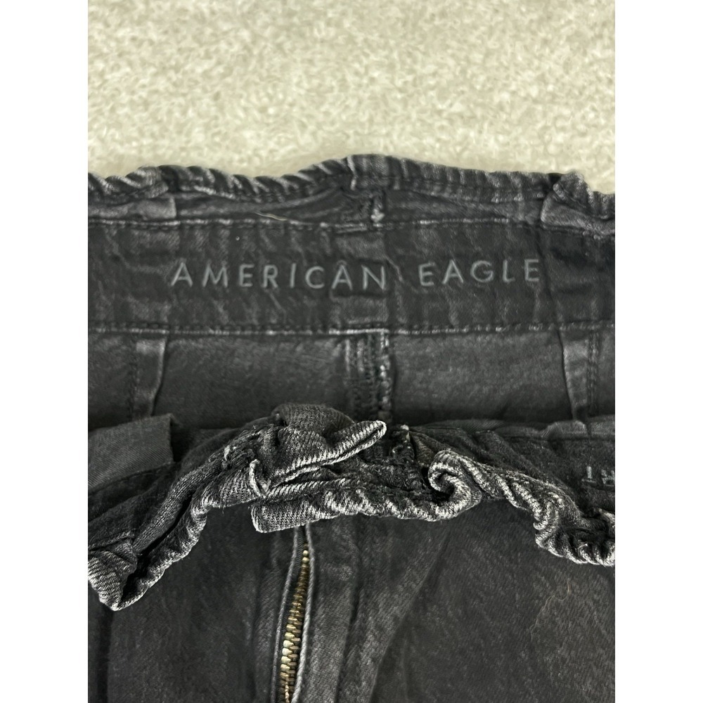 American Eagle Mom Shorts‎ Paper bag Waist Black Size 6 - Picture 7 of 9